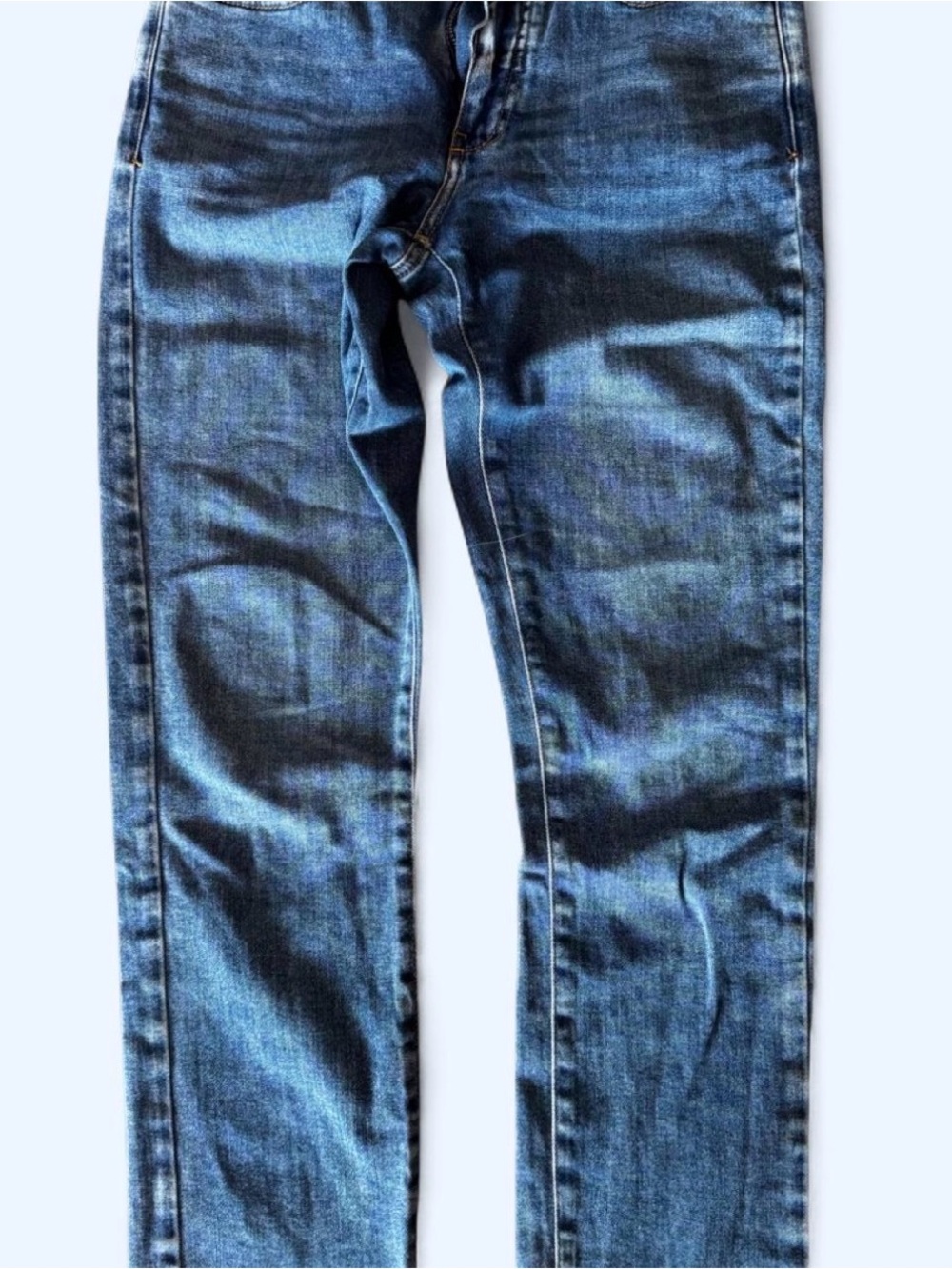 Pilcro Straight-Leg Jeans in Medium Blue Wash